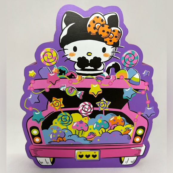 Hello Kitty Halloween Candy Trunk or Treat Wood Sign Wall Art Decor Die Cut - Picture 4 of 7